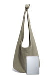 Large Canvas Crossbody Hobo Bag