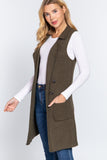 Sleeveless Long Sweater Vest