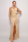 Strapless Sweetheart Maxi Velvet Dress